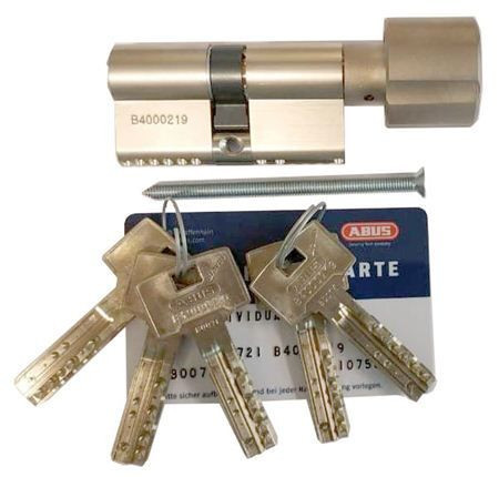 Механизм цилиндровый Abus Bravus 4000 MX (Абус) 80 мм (40*40) никель, кл/вертушка